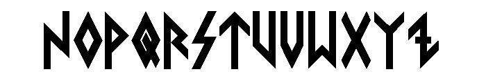 VIKING, YOUNGER Runes Bold Regular Font UPPERCASE