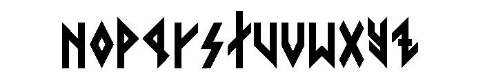 VIKING, YOUNGER Runes Bold Regular Font LOWERCASE
