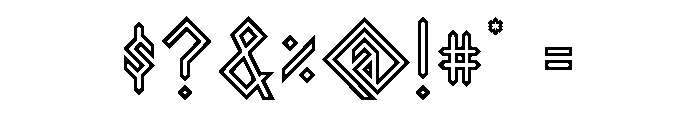 VIKING, YOUNGER Runes Regular Font OTHER CHARS