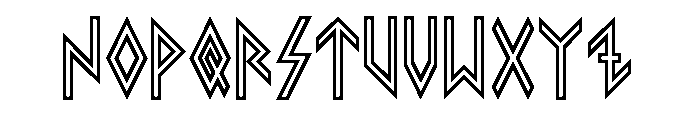 VIKING, YOUNGER Runes Regular Font UPPERCASE