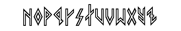 VIKING, YOUNGER Runes Regular Font LOWERCASE