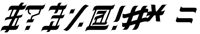 VIRGIL BLACK Narrow Italic Font OTHER CHARS