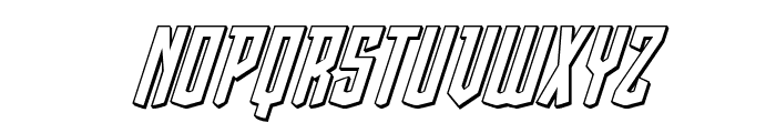 Viceroy of Deacons 3D Italic Font UPPERCASE
