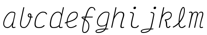 Victor Mono ExtraLight Italic Font LOWERCASE