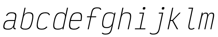 Victor Mono ExtraLight Oblique Font LOWERCASE