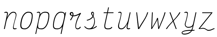 Victor Mono Thin Italic Font LOWERCASE