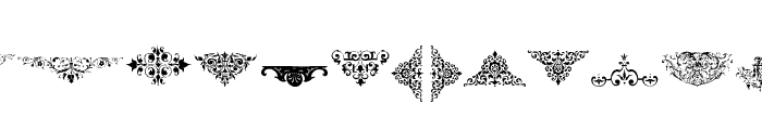 Victorian Free Ornaments Two Font UPPERCASE