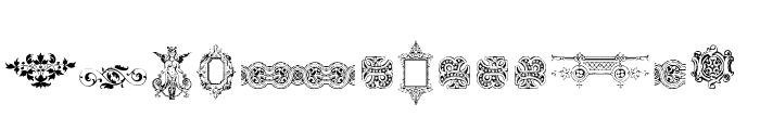 Victorian Free Ornaments Two Font LOWERCASE