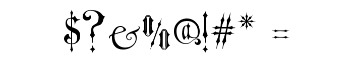 Victorian Gothic One Font OTHER CHARS