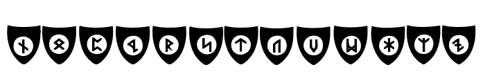 Viking Runes Shields Font UPPERCASE
