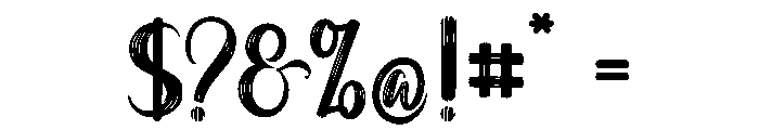 Vintage Brush Font OTHER CHARS