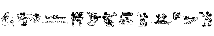 Vintage Classics Disney Font UPPERCASE