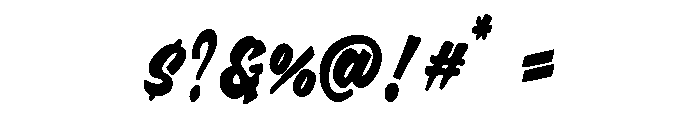 Vintage Diner Font OTHER CHARS