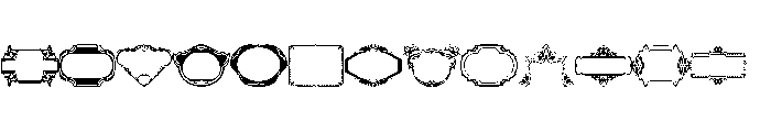 Vintage Frames 18 Font UPPERCASE