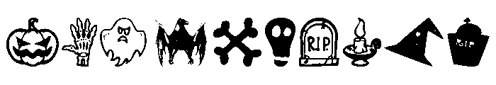 Vintage Halloween Font OTHER CHARS