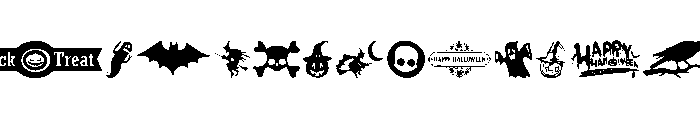 Vintage Halloween Font UPPERCASE
