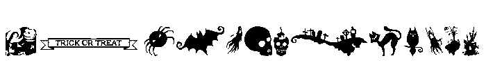Vintage Halloween Font LOWERCASE