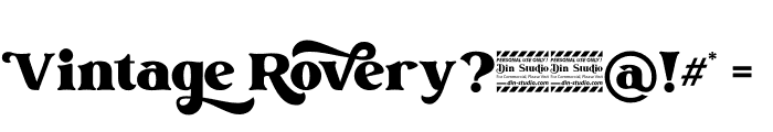 Vintage Rovery Personal Use Font OTHER CHARS