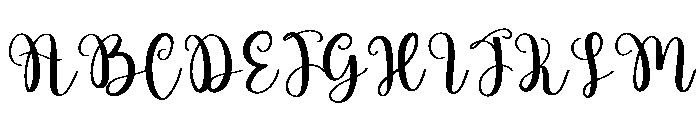 Vintage Signature Font UPPERCASE