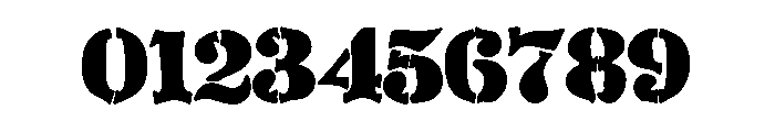 Vintage Stencil Font OTHER CHARS