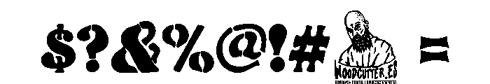 Vintage Stencil Font OTHER CHARS