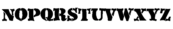 Vintage Stencil Font UPPERCASE