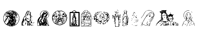 Virgin Mary Font UPPERCASE