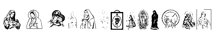 Virgin Mary Font UPPERCASE