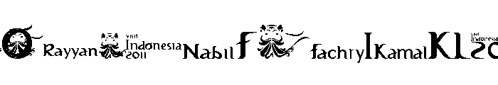 Visit Indonesia 2011 #2 Font UPPERCASE