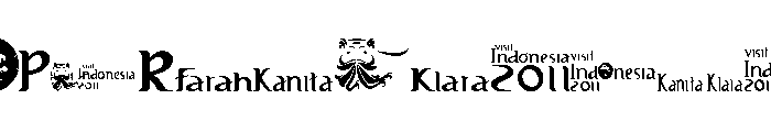 Visit Indonesia 2011 #2 Font UPPERCASE
