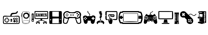 video games Font LOWERCASE