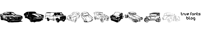 vintage auto cars tfb Font LOWERCASE