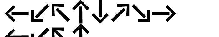 Vialog Signs Arrows Four Font UPPERCASE