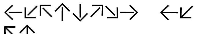 Vialog Signs Arrows One Font LOWERCASE