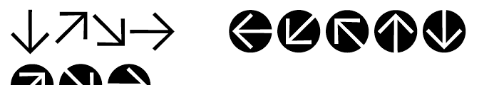 Vialog Signs Arrows One Font LOWERCASE