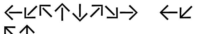 Vialog Signs Arrows Two Font LOWERCASE
