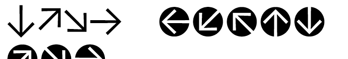 Vialog Signs Arrows Two Font LOWERCASE