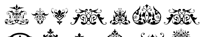 Victorian Ornaments Font LOWERCASE
