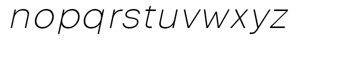 Vikive Extra Light Italic Font LOWERCASE