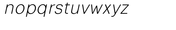 Vikive Semicondensed Light Italic Font LOWERCASE