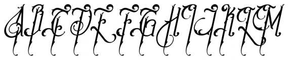 Victoriandeco Italic Font UPPERCASE