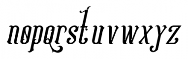 Victoriandeco Italic Font LOWERCASE
