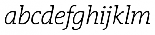 VigorDT Light Italic Font LOWERCASE