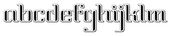 Vinea  Embossed Perpendicular Font LOWERCASE