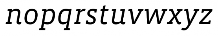 Vista Slab Book Italic Font LOWERCASE