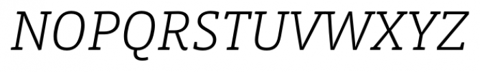 Vista Slab Light Italic Font UPPERCASE