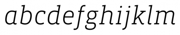 Vista Slab Light Italic Font LOWERCASE