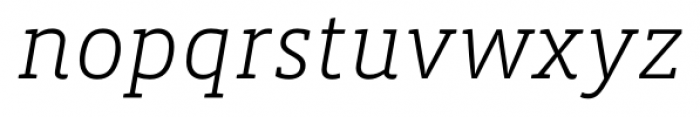 Vista Slab Light Italic Font LOWERCASE