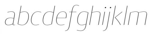 Vitali Neue Extra Light Italic Font LOWERCASE