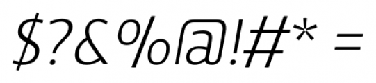Vitali Neue Italic Font OTHER CHARS